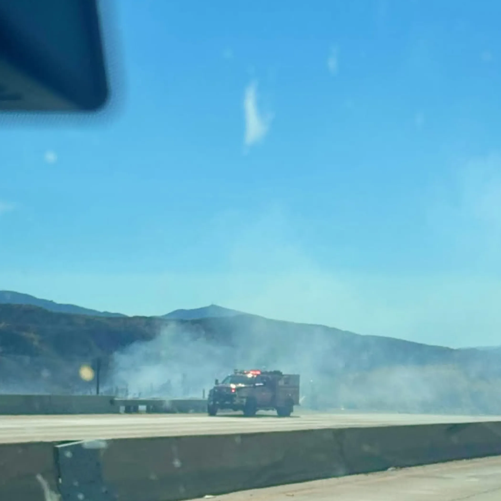 bushfire response scene